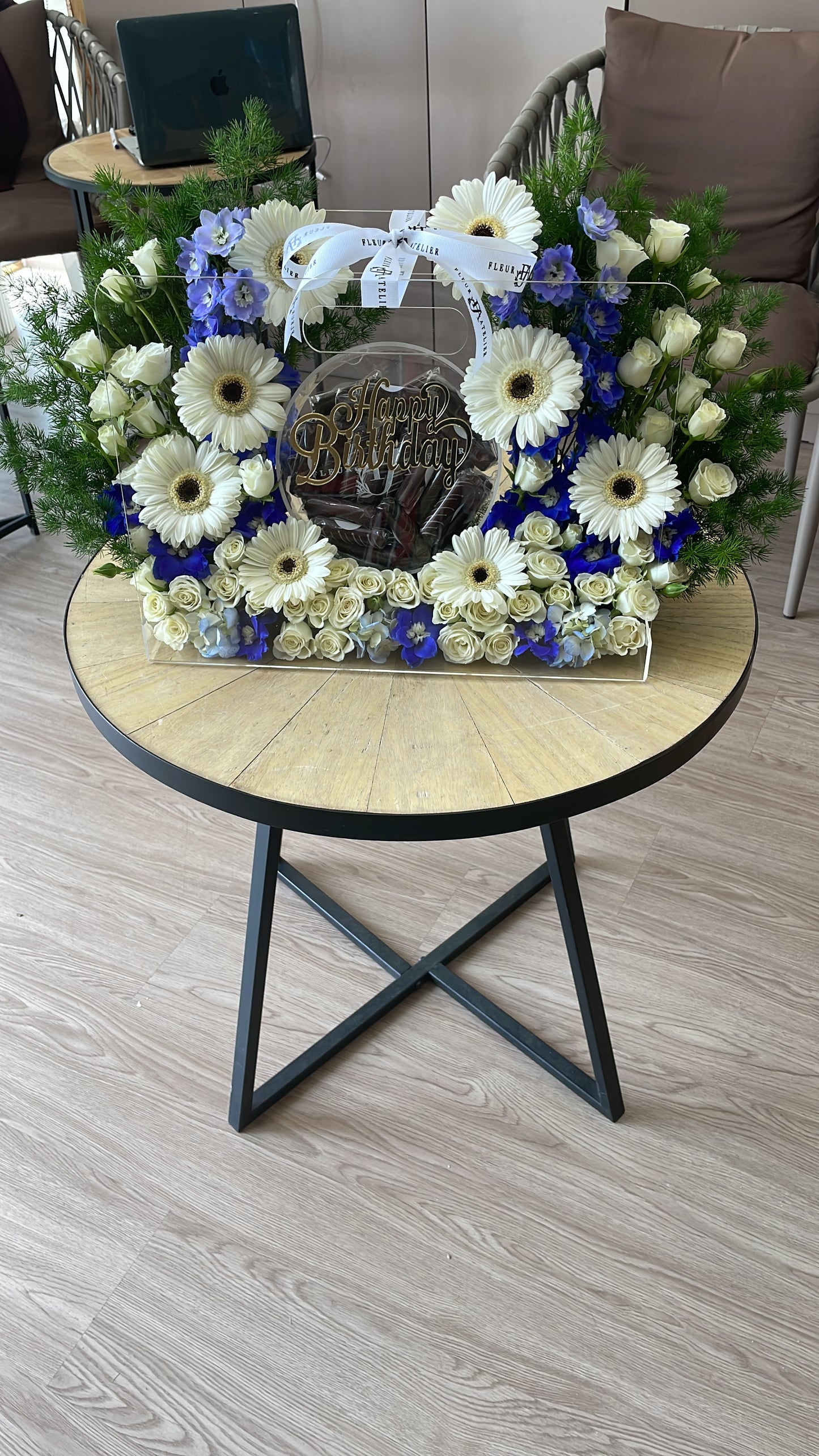 Flowers and Chocolates - Blue