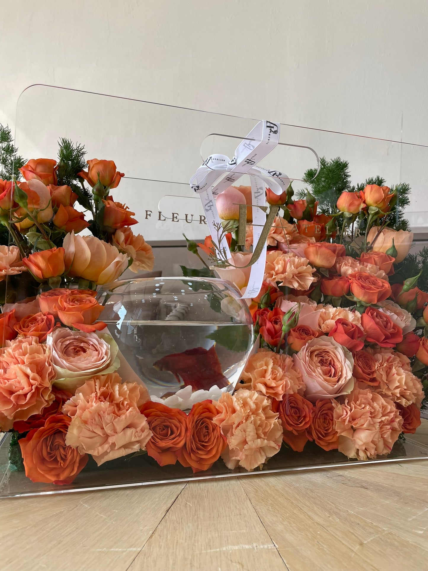 Flowers with Betta Fish