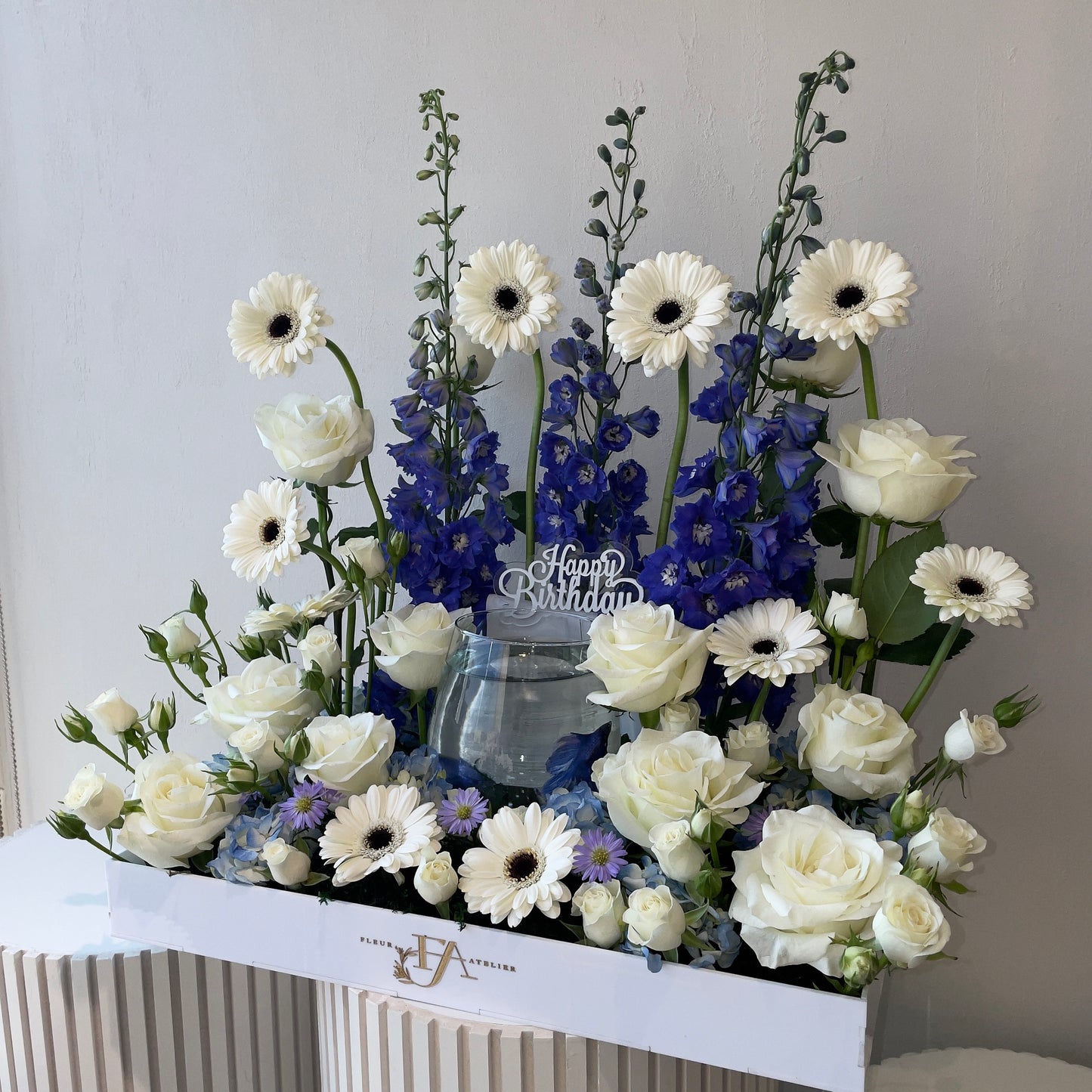 Tray Blue and White