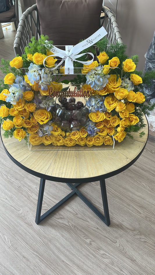 Flowers and Chocolates - Yellow