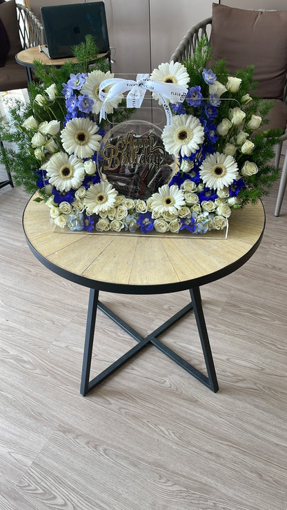 Flowers and Chocolates - Blue