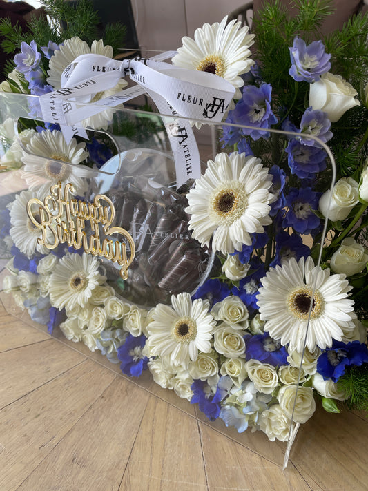 Flowers and Chocolates - Blue