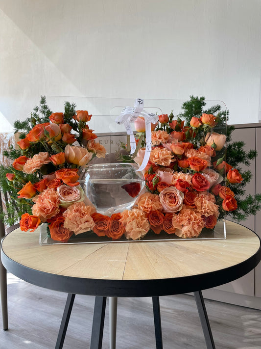 Flowers with Betta Fish