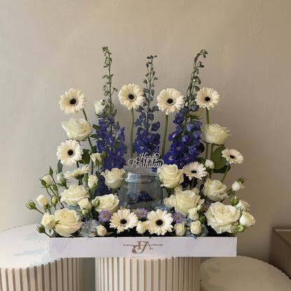 Tray Blue and White